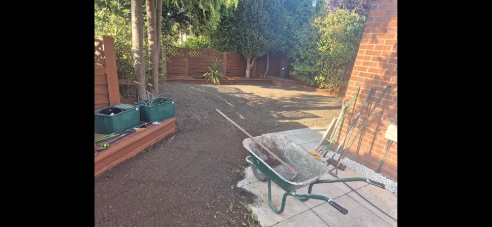 Garden ground being prepared for landscaping