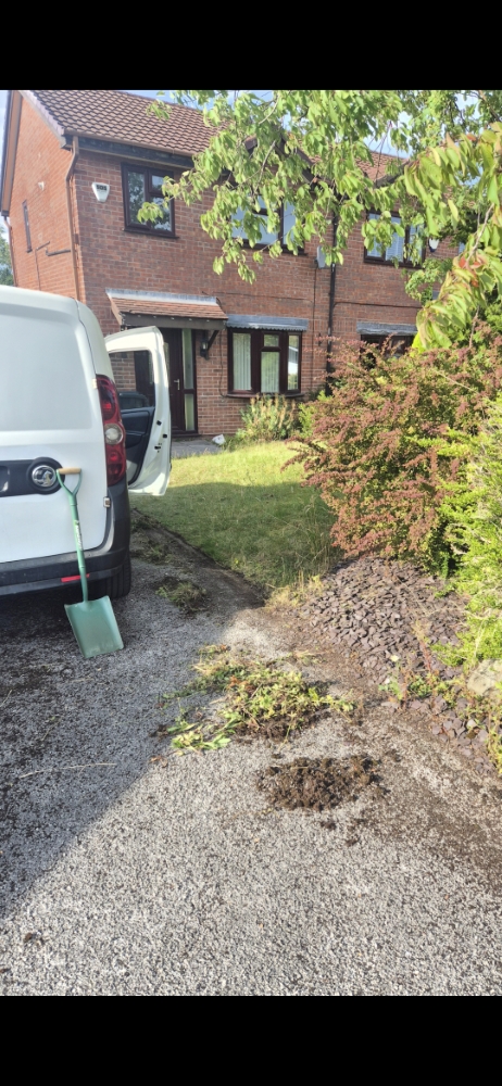 Front garden during maintenance work